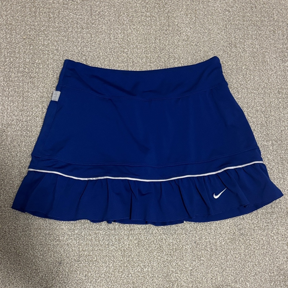 Nike Women's Blue Ruffle Tennis Skirt